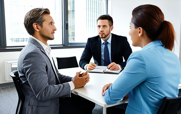 Active Listening in a Professional Setting**
"A business meeting in a bright, modern office. A diverse group of professionals are engaged in active listening, one woman is speaking, and others are making eye contact and nodding. The atmosphere is collaborative and respectful. Everyone is fully clothed in appropriate business attire, safe for work, perfect anatomy, natural proportions, professional photography, high quality, modest attire, appropriate content."
**